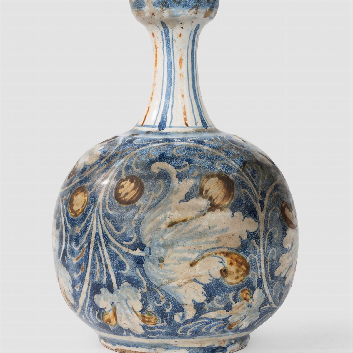 Bottiglia in Maiolica Policroma, Caltagirone, Secolo XVII