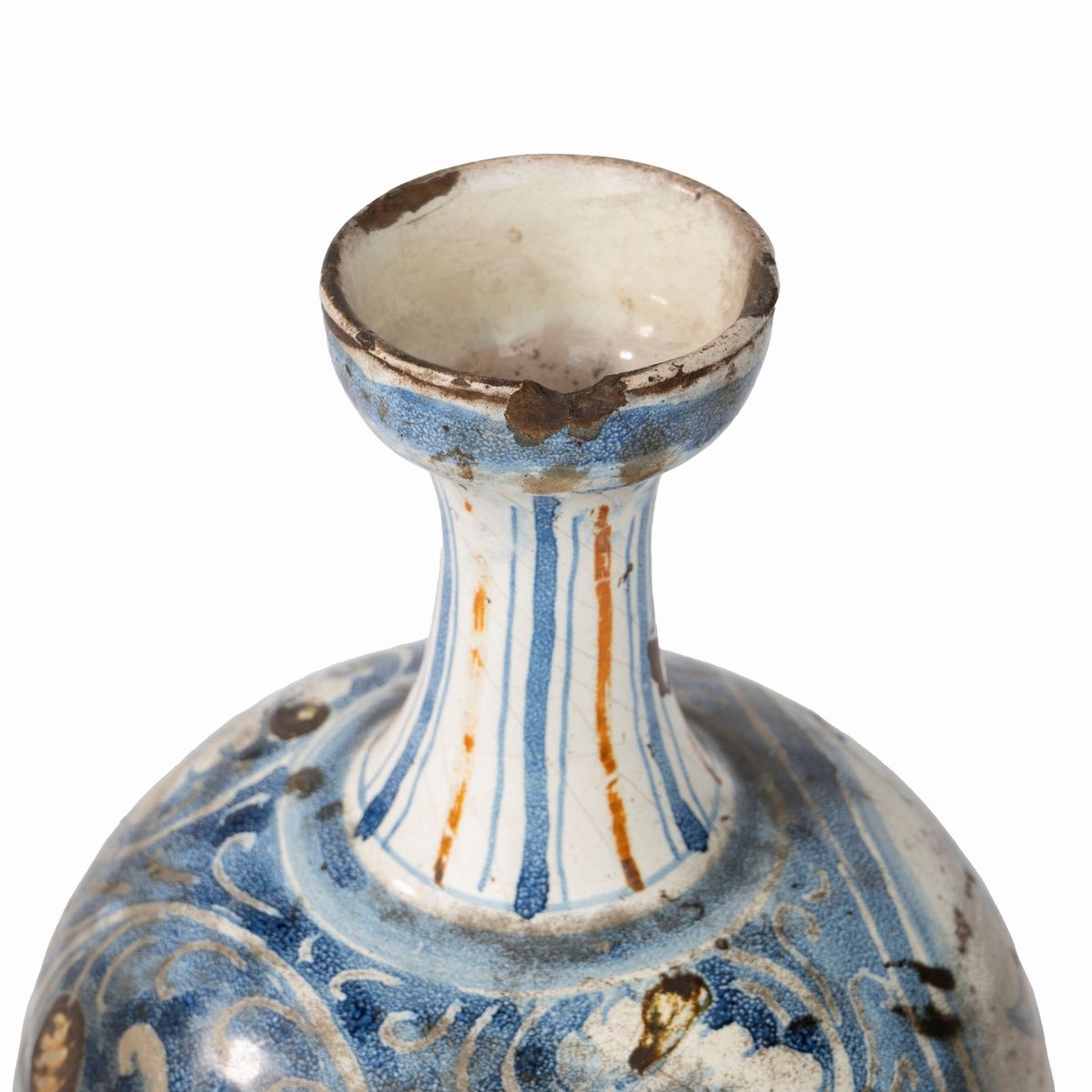 Bottiglia in Maiolica Policroma, Caltagirone, Secolo XVII