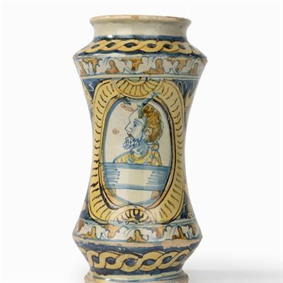 Albarello in Maiolica Policroma, Burgio, Secolo XVII