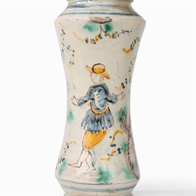 Albarello in Maiolica Policroma, Palermo, Secolo XVIII
