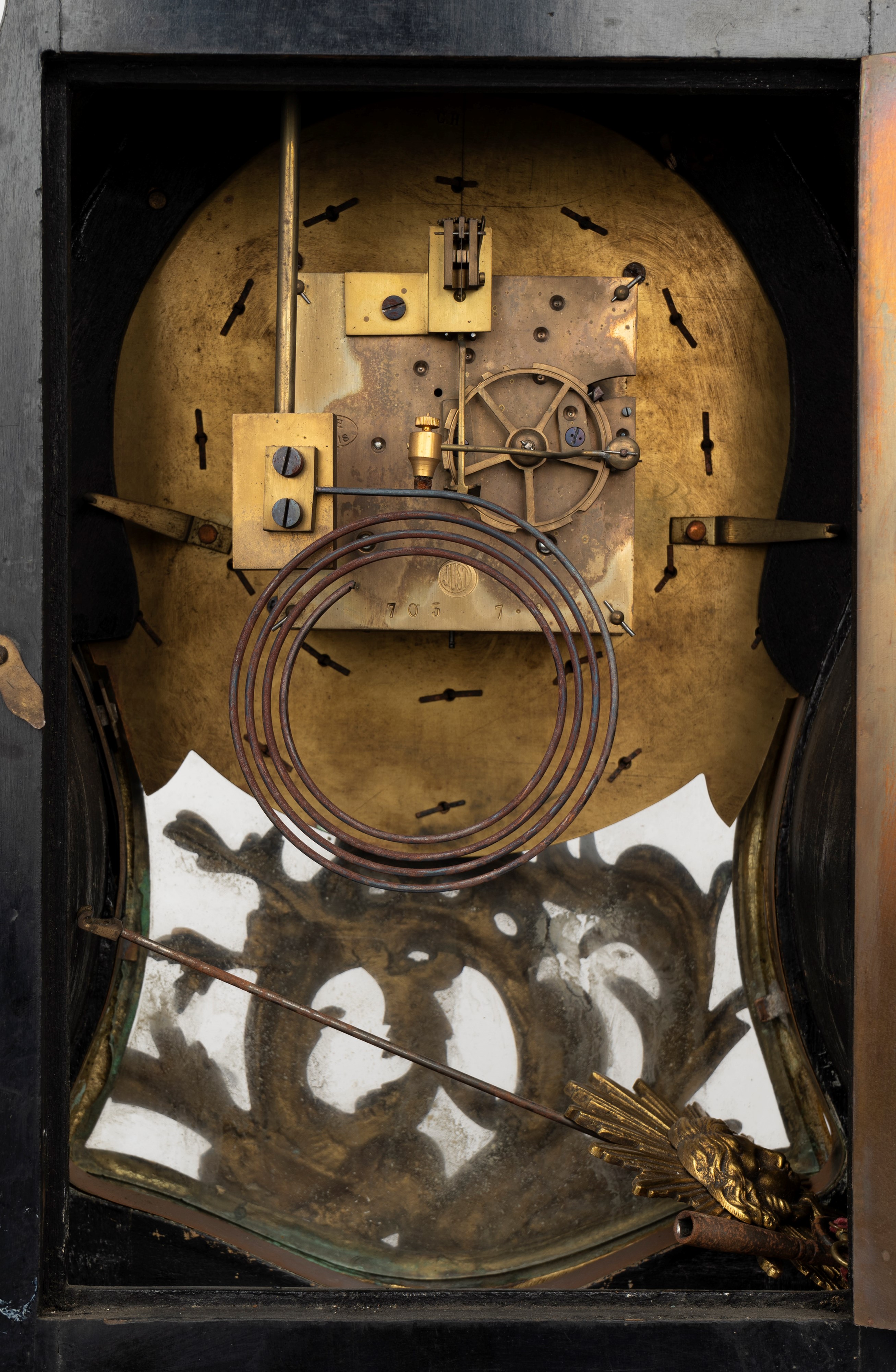 Pendola Napoleone III Boulle in Bronzo Dorato, Secolo XIX