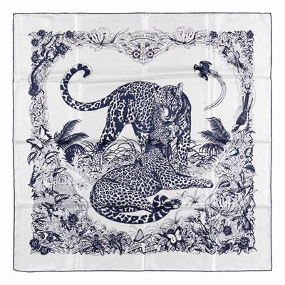 Robert Dallet, Foulard Jungle Love (Tatouage Abeilles), seta, 2016