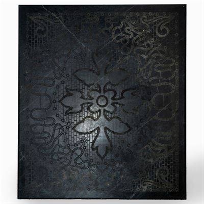 Piano in Marmo con Decorazione Incisa a Motivi Geometrici e Vegetali, Prima Metà del Secolo XX