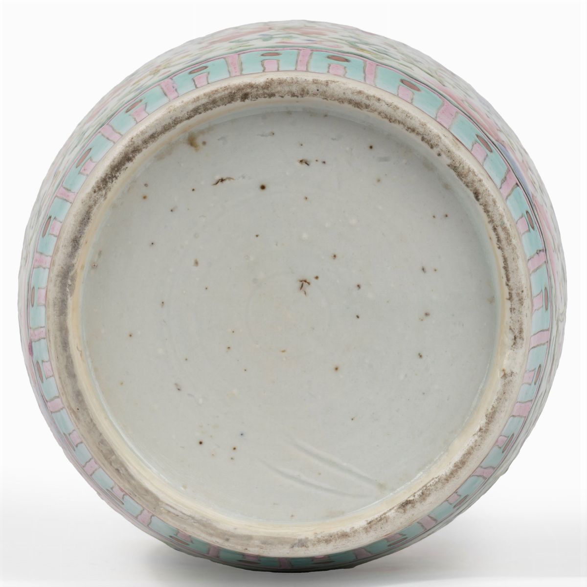 Vaso in Porcellana Policroma, Cina, Fine Secolo XIX-inizi Secolo XX