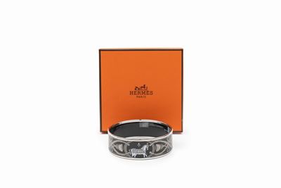 Bracciale bangle Grand Apparat, metallo argentato smaltato