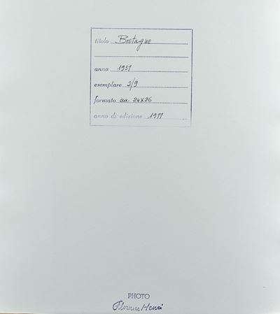 Bretagne, 1937 (Stampa alla gelatina ai sali d'argento)