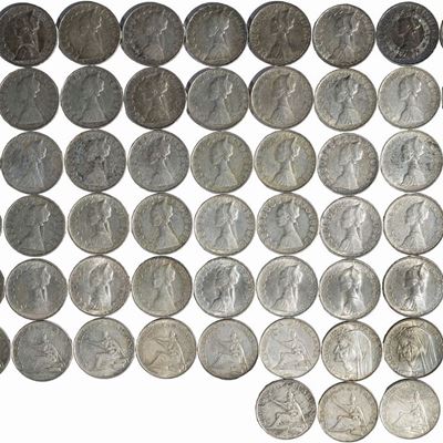 Lotto di 71 esemplari di monete da 500 Lire