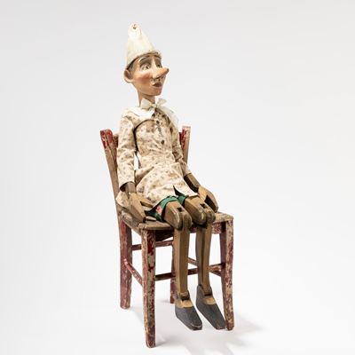Pinocchio, Grande Pinocchio con sedia, anni '50