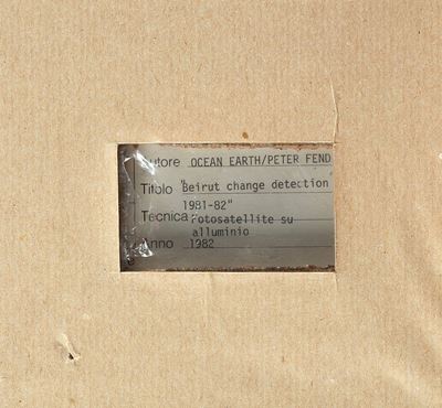Beirut (Change Direction), 1982, fotosatellite su alluminio