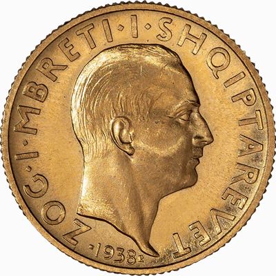 Amet Zogu, Moneta commemorativa del decimo anniversario del regno (1938)