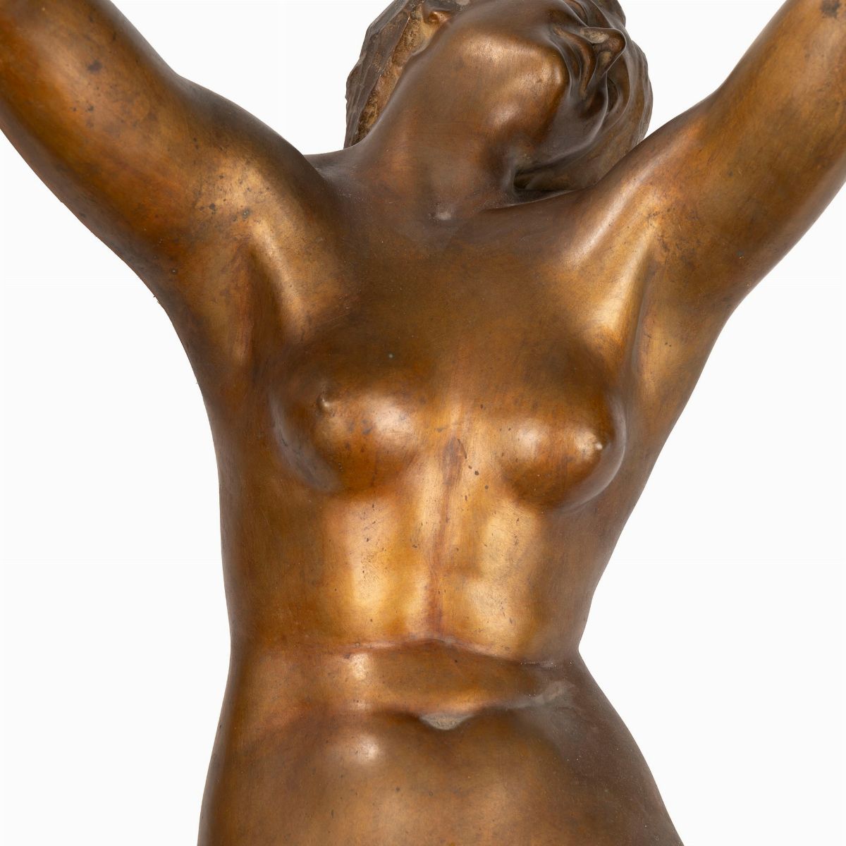 Scultura in Bronzo Raffigurante Nudo di Donna in Altalena, Secolo XX