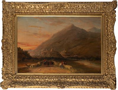 Paesaggio Montano con Viandanti