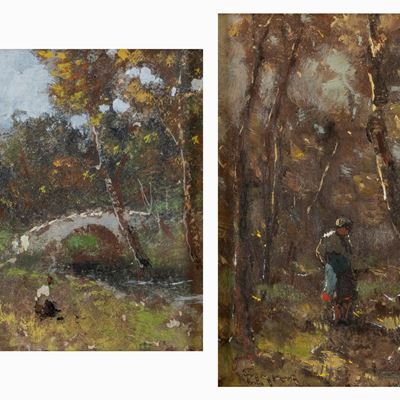 Il Ponte di Pietra; Figura nel Bosco