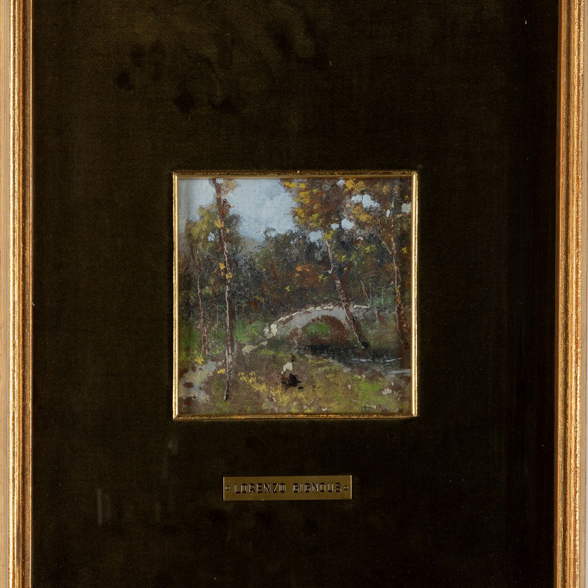 Lorenzo Gignous - Il Ponte di Pietra; Figura nel Bosco