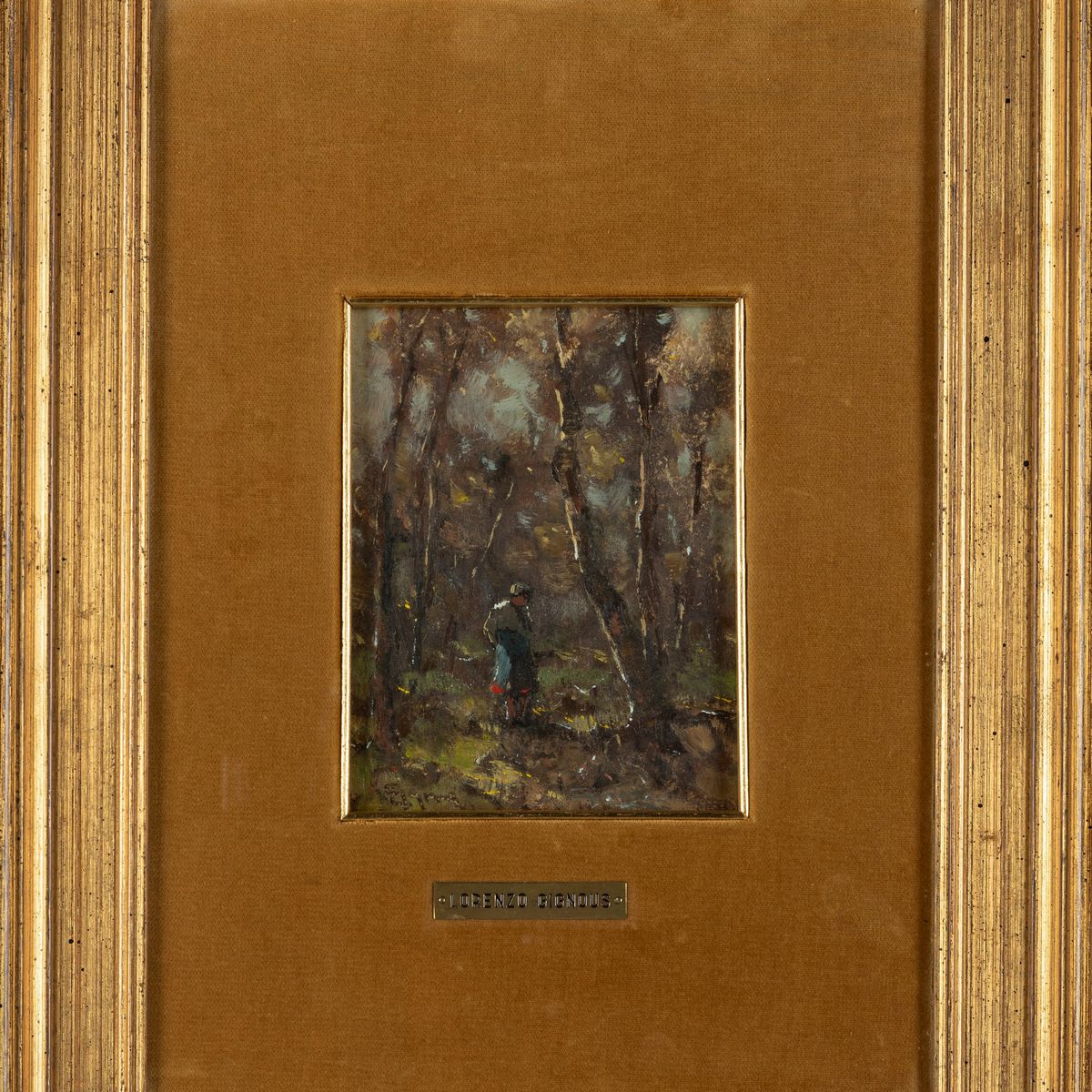 Lorenzo Gignous - Il Ponte di Pietra; Figura nel Bosco