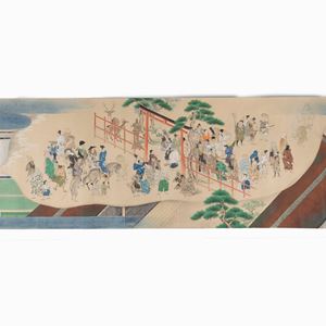 Emakimono painted on paper representing a dream, Japan Edo period