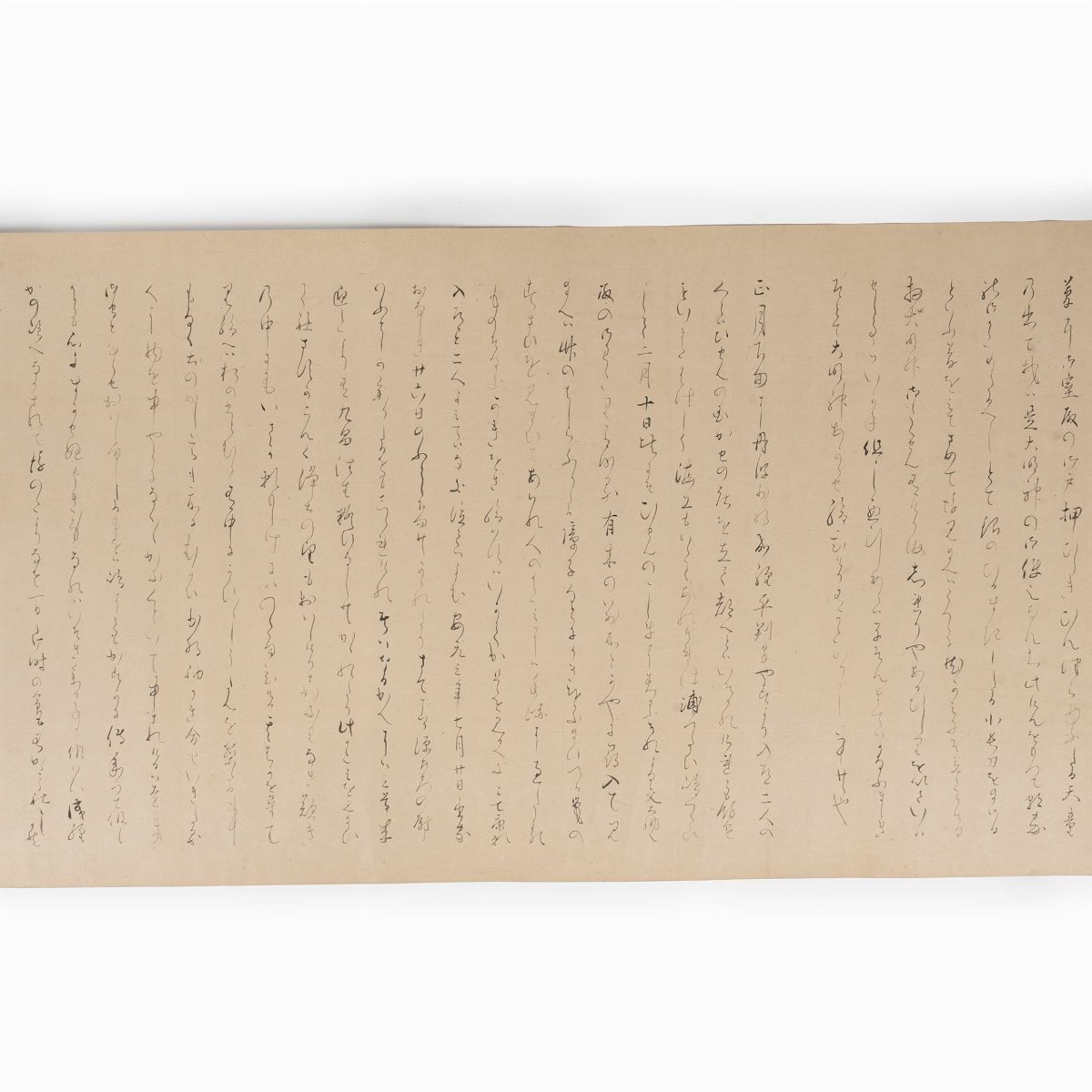 Emakimono Dipinto su Carta Raffigurante Costruzione di un Villaggio, Giappone Periodo Edo