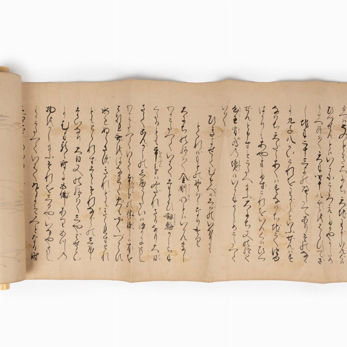 Emakimono Dipinto su Carta Raffigurante Racconto di Iniziazione, Giappone Periodo Edo