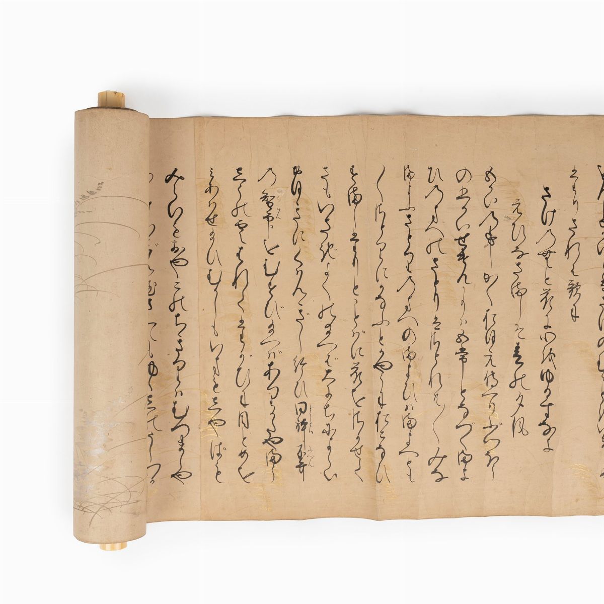 Emakimono Dipinto su Carta Raffigurante Racconto di Iniziazione, Giappone Periodo Edo