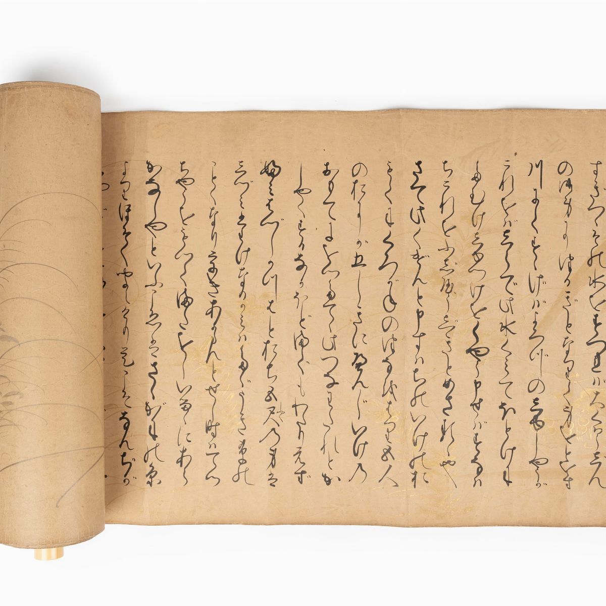 Emakimono Dipinto su Carta Raffigurante Racconto di Iniziazione, Giappone Periodo Edo