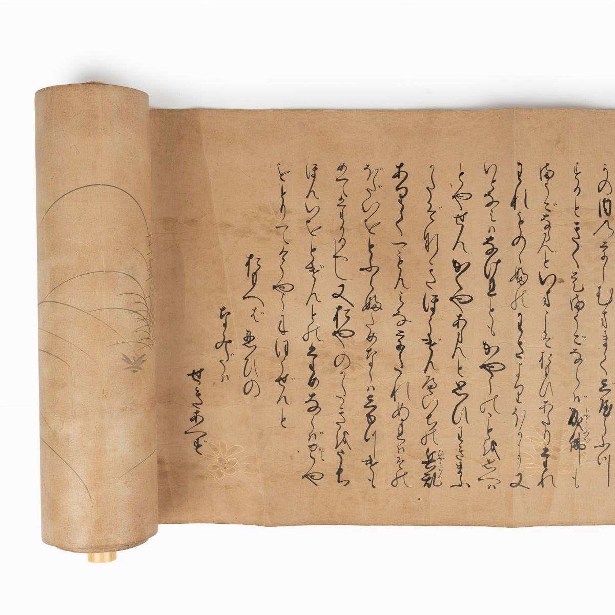 Emakimono Dipinto su Carta Raffigurante Racconto di Iniziazione, Giappone Periodo Edo