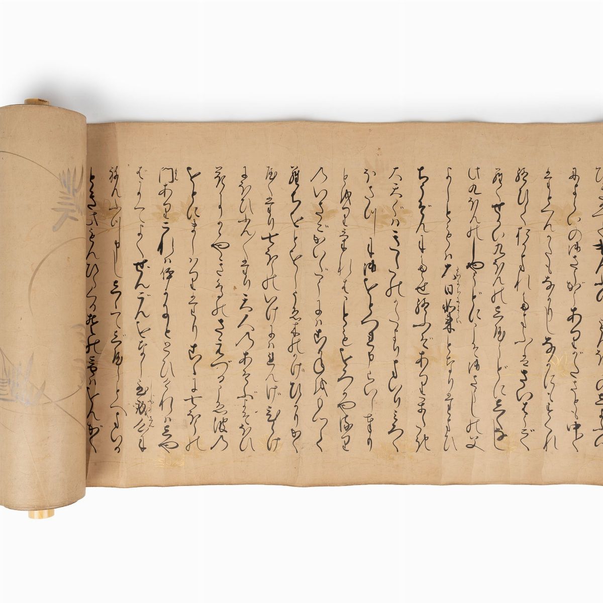 Emakimono Dipinto su Carta Raffigurante Racconto di Iniziazione, Giappone Periodo Edo