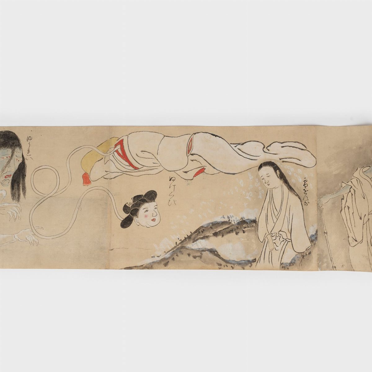 Emakimono painted on paper representing demons, Japan Edo period ...