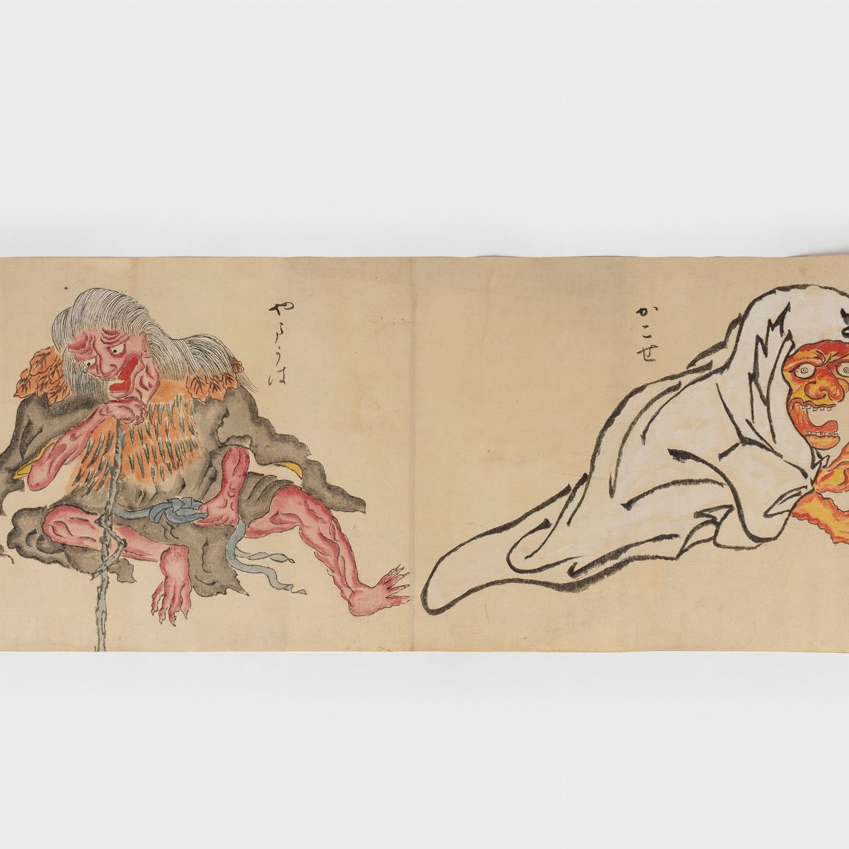 Emakimono Dipinto su Carta Raffigurante Demoni, Giappone Periodo Edo