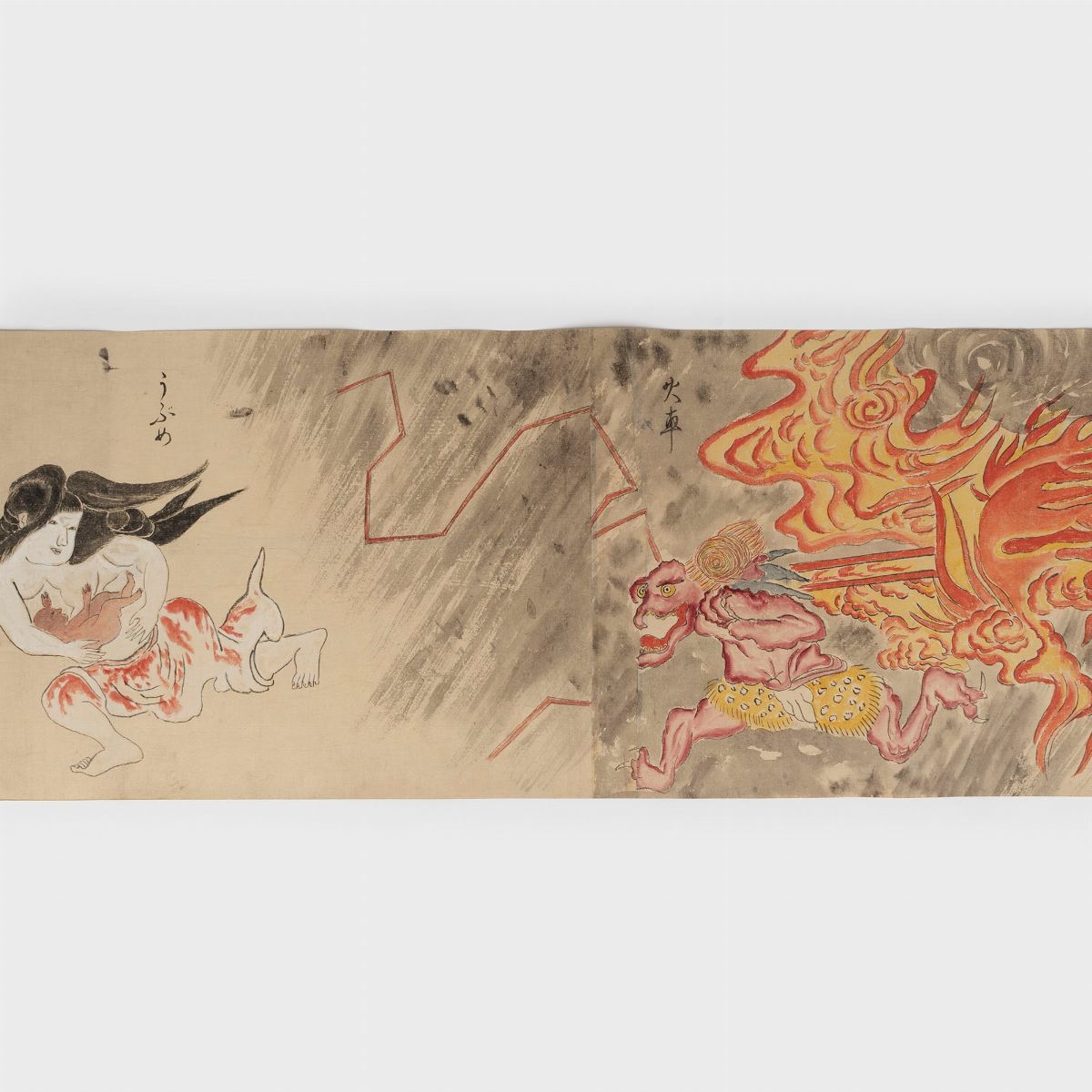 Emakimono Dipinto su Carta Raffigurante Demoni, Giappone Periodo Edo