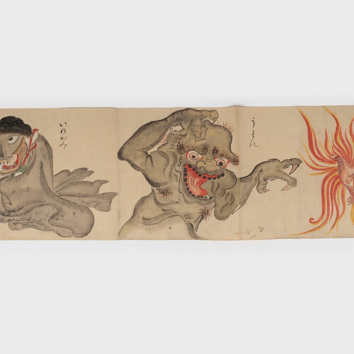 Emakimono Dipinto su Carta Raffigurante Demoni, Giappone Periodo Edo
