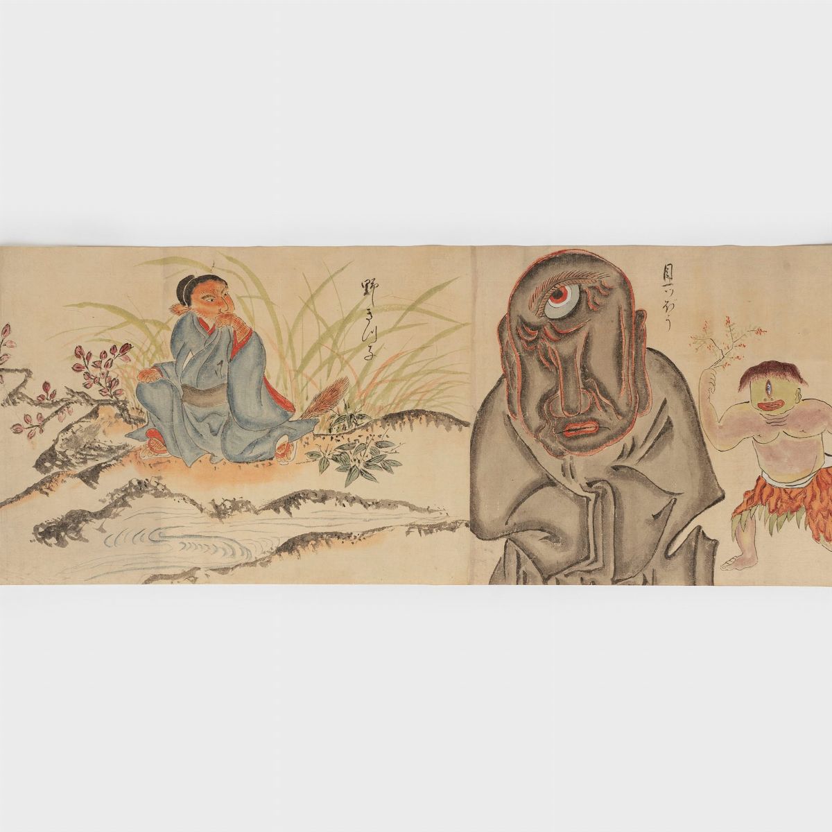 Emakimono Dipinto su Carta Raffigurante Demoni, Giappone Periodo Edo