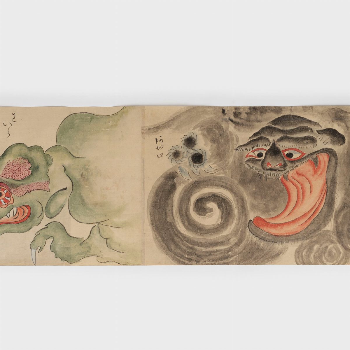 Emakimono Dipinto su Carta Raffigurante Demoni, Giappone Periodo Edo