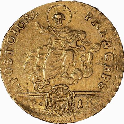 Stati Pontifici, PIO VI, Mezza Doppia Romana, 1783