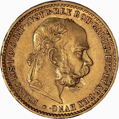 Austria, FRANZ JOSEPH I, 10 corone, 1905, oro, gr. 3,30, Diam.: mm. 19,58