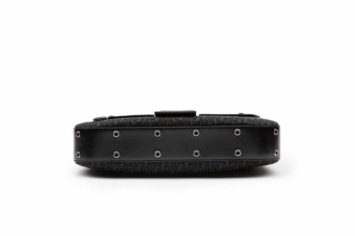 Dior - Borsa Street Chic in tessuto nero logato con tracolla regolabile