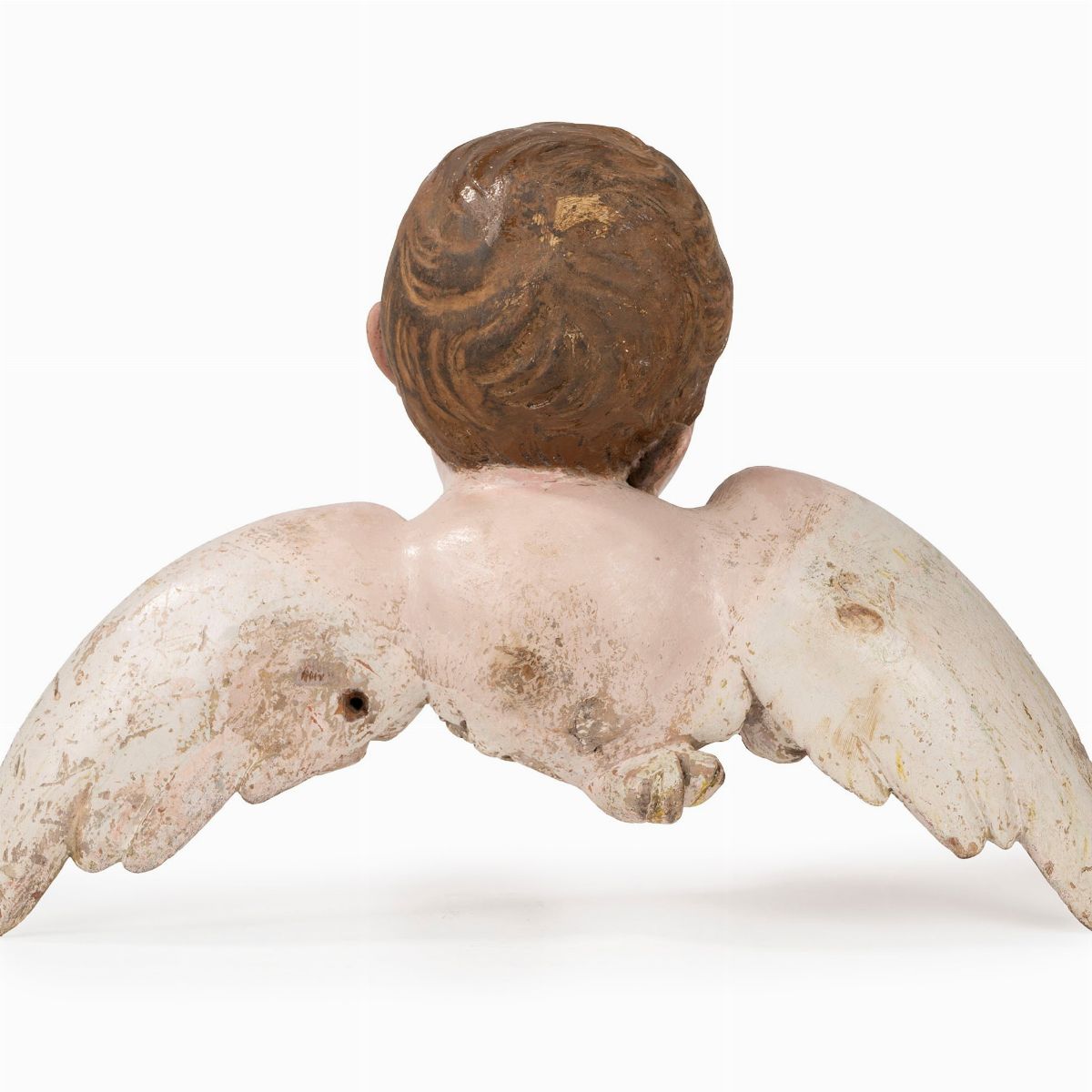 Coppia di Cherubini in Legno Laccato. Secolo XVIII