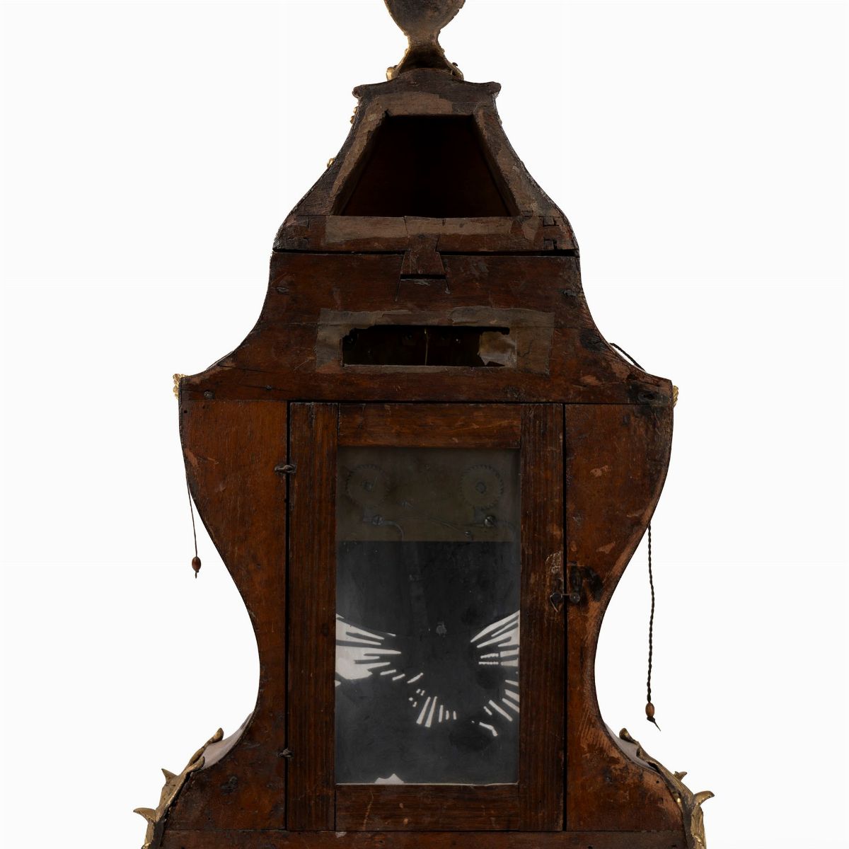 Bella Pendola da Tavolo in Bois De Rose e Bronzo Dorato, Secolo XVIII