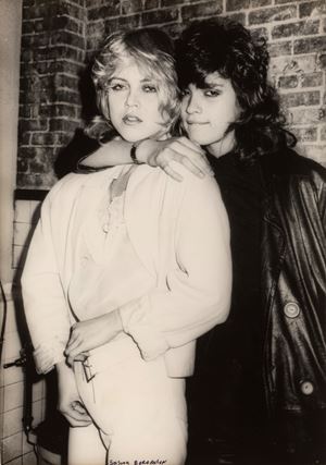 Super model Gia Carandi and make up artist Sandy Linter, Mudd club, New York