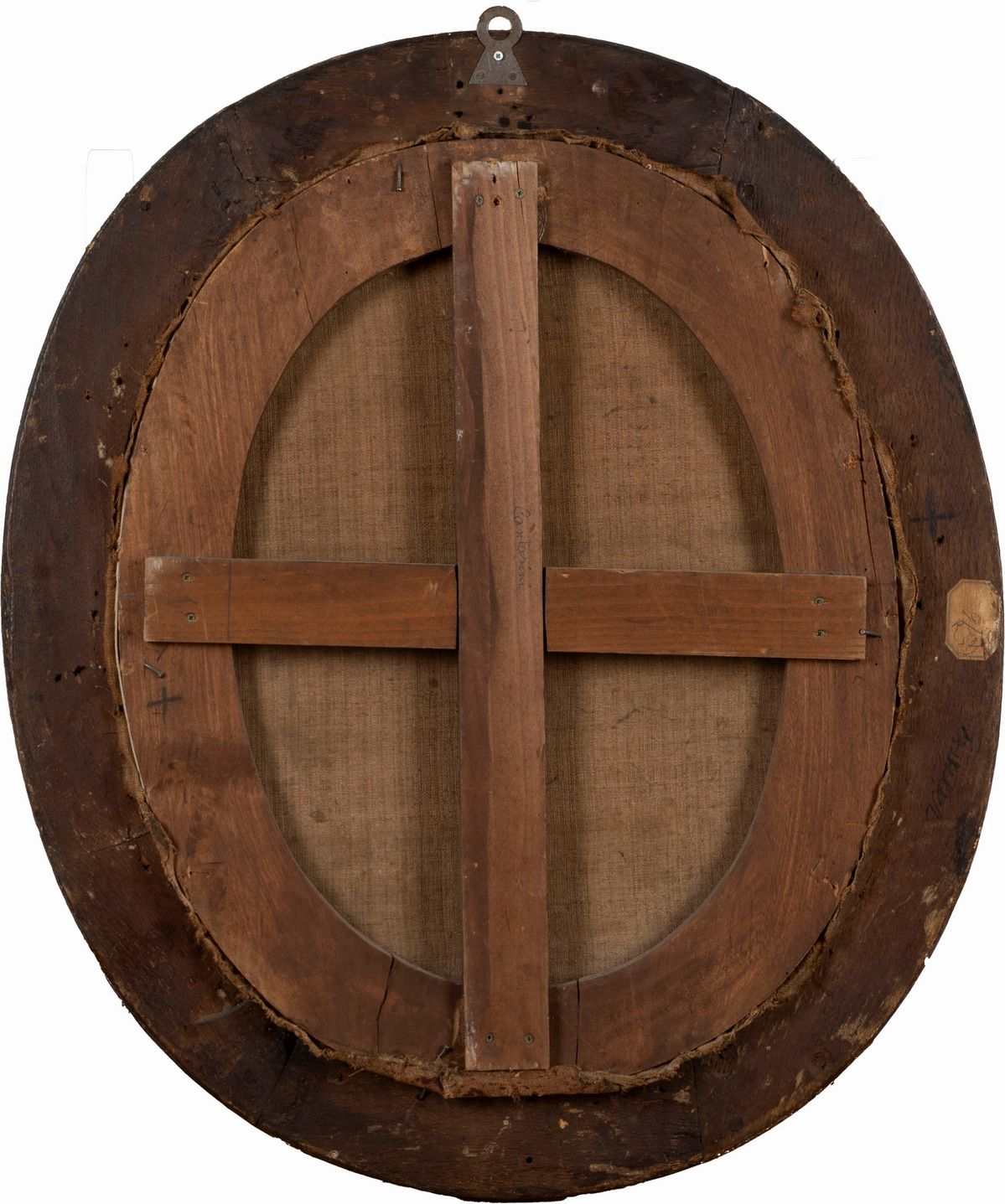 Scuola Emiliana, Secolo XVII - San Girolamo, olio su tela in ovale