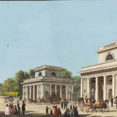 Stampa Acquerellata a Mano, su Disegno di Federico Lose (dresda 1776-milano 1833), Raffigurante P...