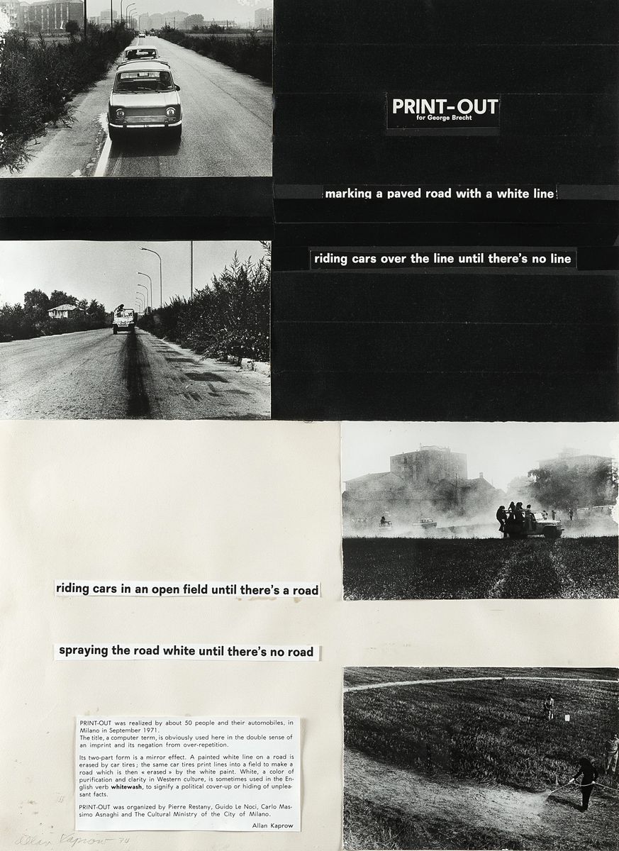 Allan Kaprow - Print out for George Brecht, 1974, collage fotografico