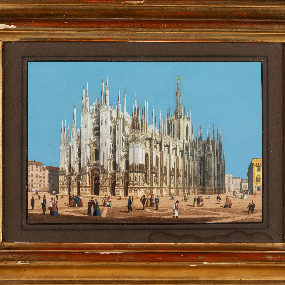 Stampa Acquerellata a Mano, su Disegno di Federico Lose (dresda 1776-milano 1833), Raffigurante i...