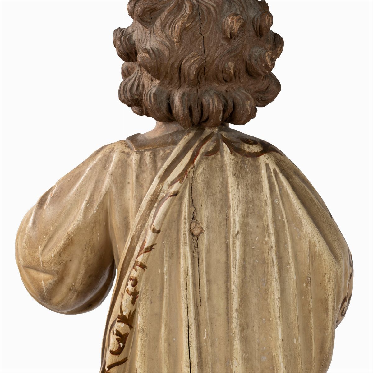 Gesù Bambino in Legno Scolpito e Laccato, Secolo XIX