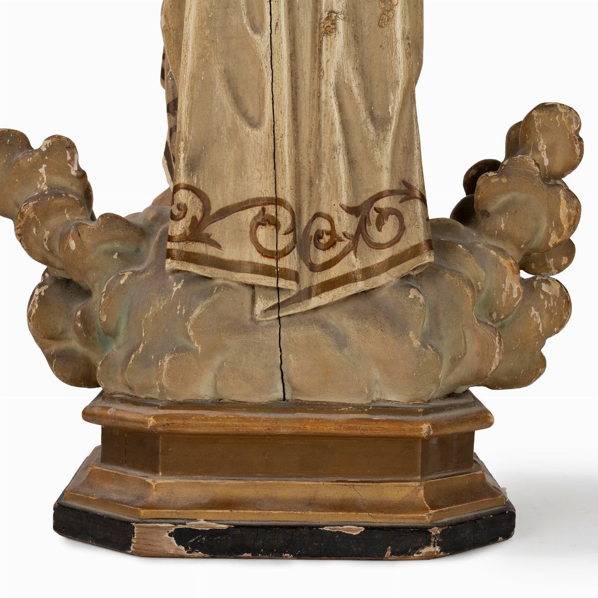 Gesù Bambino in Legno Scolpito e Laccato, Secolo XIX