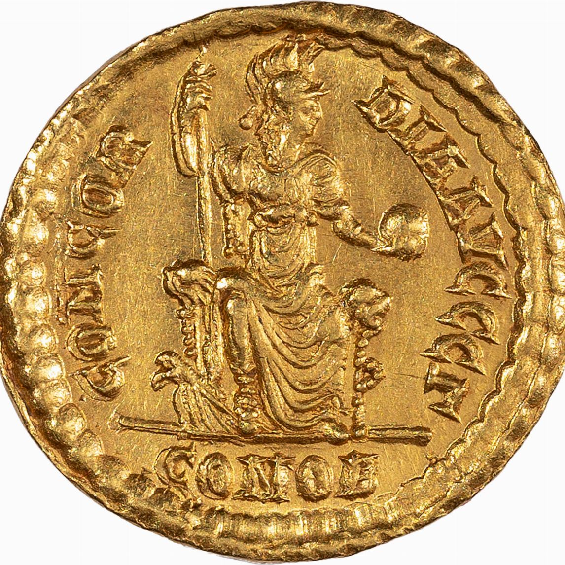 Impero Romano, Teodosio I, 379-395 D.C. - Teodosio I, Solido di Concordia, 378-383 d.C.