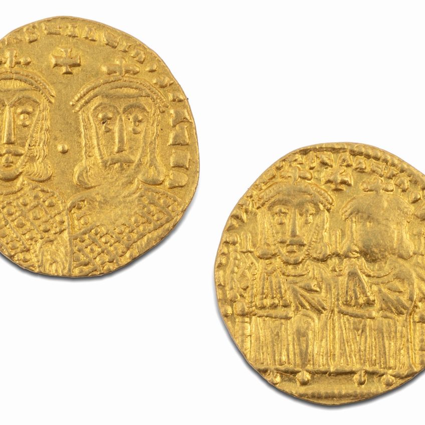 Impero Bizantino, Costantino V e Leone IV, 775-780 D.C. - Impero Bizantino, Moneta di Leone IV e ...
