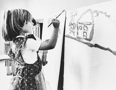 Creatività dei bambini - Stampa vintage alla gelatina ai sali d'argento