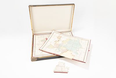 Puzzle geografico del mondo, cartoncino, “Atlas Geographique”