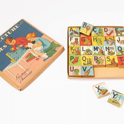 Giocattolo educativo francese, La lecture par les cubes - S'instruire en s'amusant, tasselli in l...