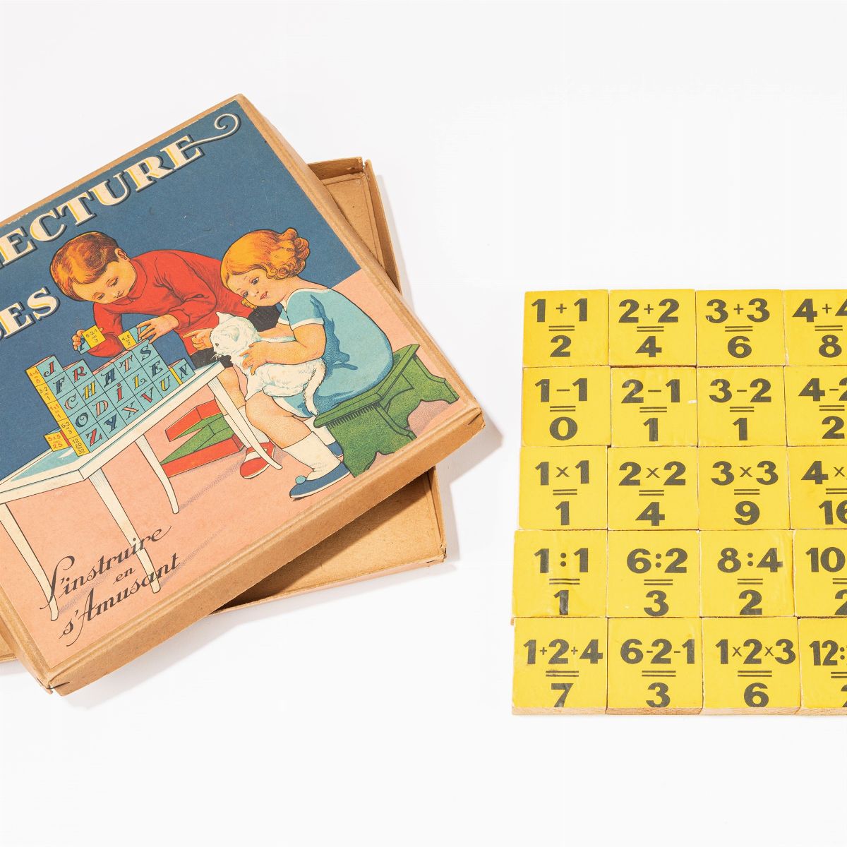 Giocattolo educativo francese, La lecture par les cubes - S'instruire en s'amusant, tasselli in l...